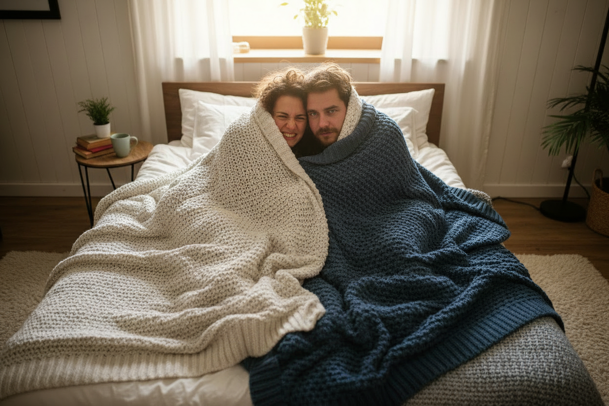 stuck in bed, too cold